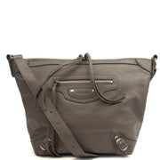Picture of Balenciaga Cross Body Classic Day Hobo in Grey, Veau (Calfskin)