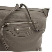 Picture of Balenciaga Cross Body Classic Day Hobo in Grey, Veau (Calfskin)