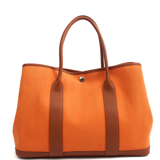 Picture of Hermes Tote Garden Tote 30 in Classic Orange, Canvas