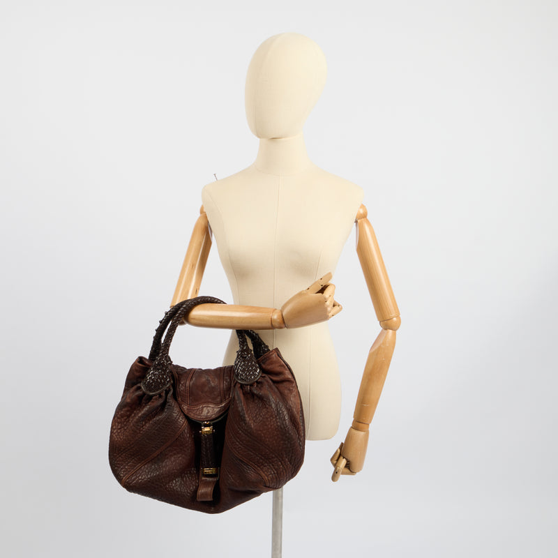 Fendi Shoulder Bag Spy Bag in Brown, Leather