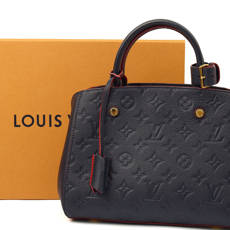Picture of Louis Vuitton Cross Body Montaigne BB in Blue, Empreinte Leather