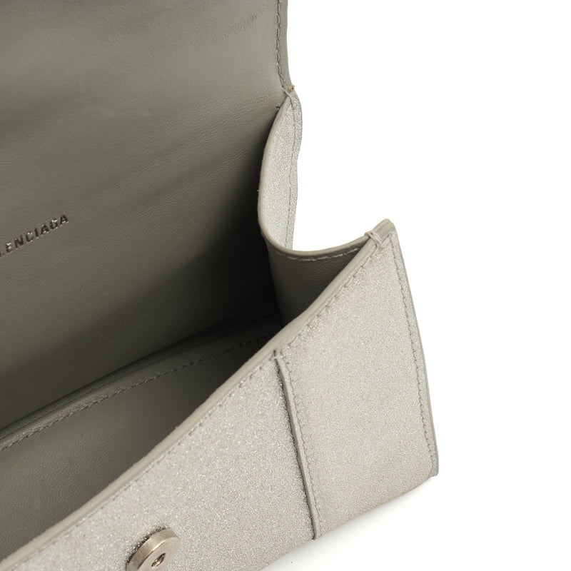 Picture of Balenciaga Top Handle Hourglass Top Handle XS in Metallic, Other