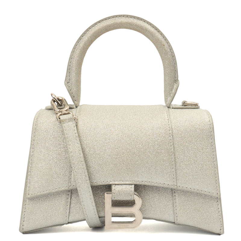 Picture of Balenciaga Top Handle Hourglass Top Handle XS in Metallic, Other