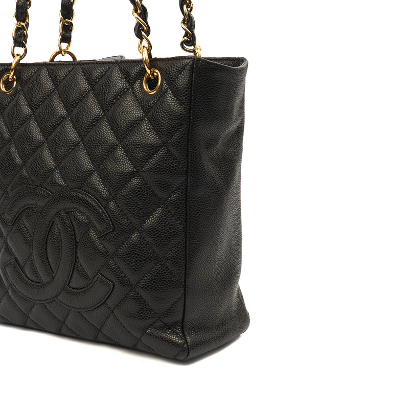 Picture of Chanel Tote Petite Shopping Tote in Black, Caviar Leather