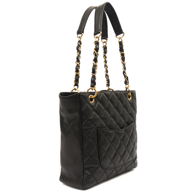 Picture of Chanel Tote Petite Shopping Tote in Black, Caviar Leather