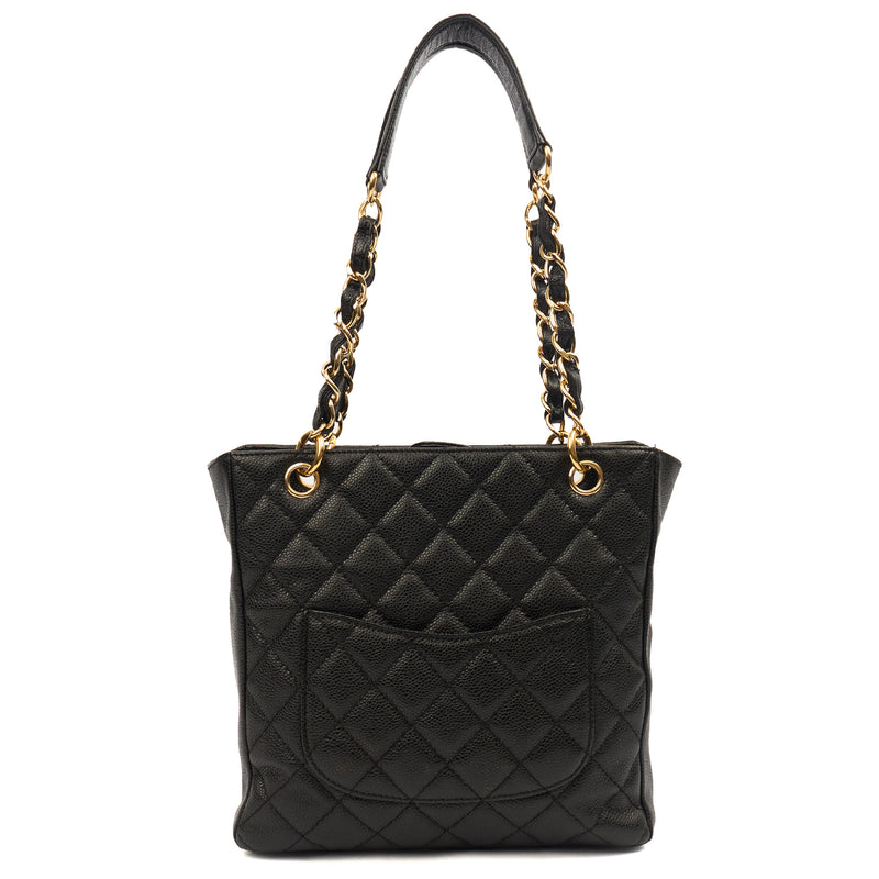 Picture of Chanel Tote Petite Shopping Tote in Black, Caviar Leather