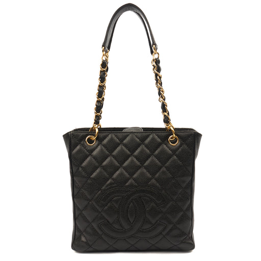 Picture of Chanel Tote Petite Shopping Tote in Black, Caviar Leather