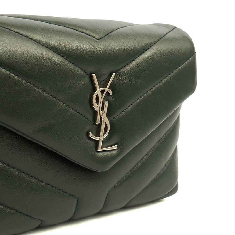 Picture of Saint Laurent Cross Body LouLou - Toy in Dark Green, Calfskin Leather