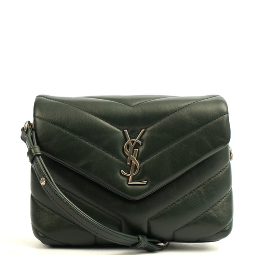 Picture of Saint Laurent Cross Body LouLou - Toy in Dark Green, Calfskin Leather