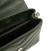 Picture of Saint Laurent Cross Body LouLou - Toy in Dark Green, Calfskin Leather