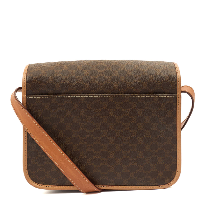 Picture of Celine Cross Body Vintage Crossbody in Brown, Fabric