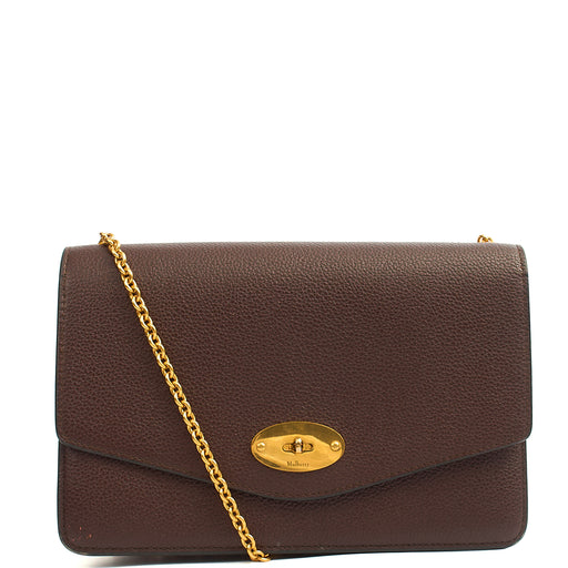 Picture of Mulberry Cross Body Darley in Oxblood, Calfskin Leather