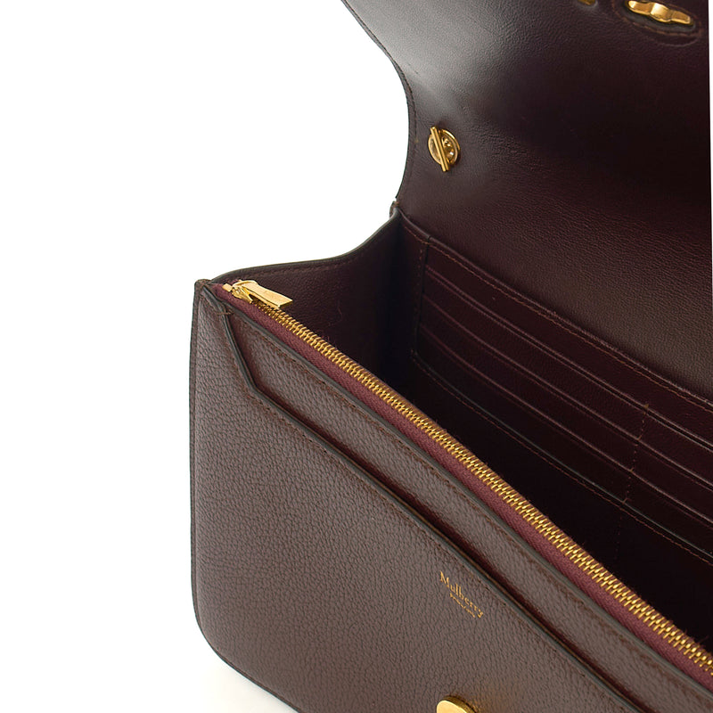 Picture of Mulberry Cross Body Darley in Oxblood, Calfskin Leather