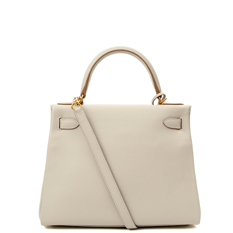Picture of Hermes Top Handle Kelly 28 in Gris Perle, Evercolour