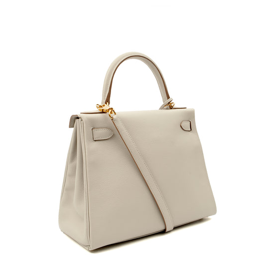Picture of Hermes Top Handle Kelly 28 in Gris Perle, Evercolour