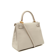 Picture of Hermes Top Handle Kelly 28 in Gris Perle, Evercolour