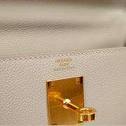 Picture of Hermes Top Handle Kelly 28 in Gris Perle, Evercolour