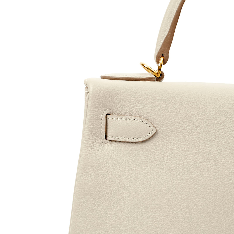 Picture of Hermes Top Handle Kelly 28 in Gris Perle, Evercolour