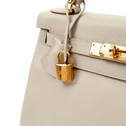Picture of Hermes Top Handle Kelly 28 in Gris Perle, Evercolour