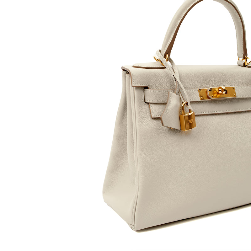 Picture of Hermes Top Handle Kelly 28 in Gris Perle, Evercolour