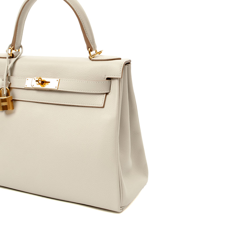 Picture of Hermes Top Handle Kelly 28 in Gris Perle, Evercolour