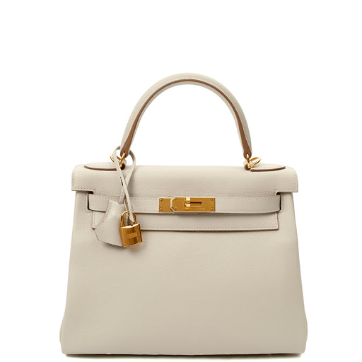 Picture of Hermes Top Handle Kelly 28 in Gris Perle, Evercolour
