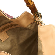 Picture of Gucci Shoulder Bag Bamboo Shoulder in Neutral, Fabric
