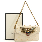 Picture of Gucci Cross Body Queen Margaret in Cream, Leather