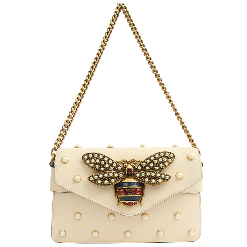 Picture of Gucci Cross Body Queen Margaret in Cream, Leather