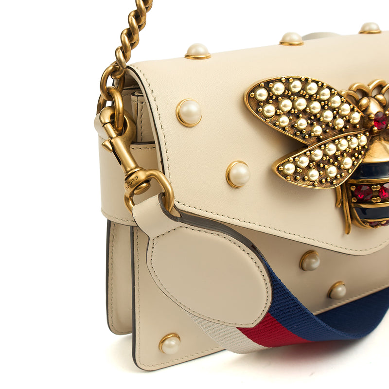 Picture of Gucci Cross Body Queen Margaret in Cream, Leather