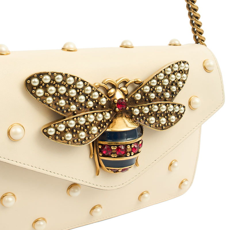 Picture of Gucci Cross Body Queen Margaret in Cream, Leather
