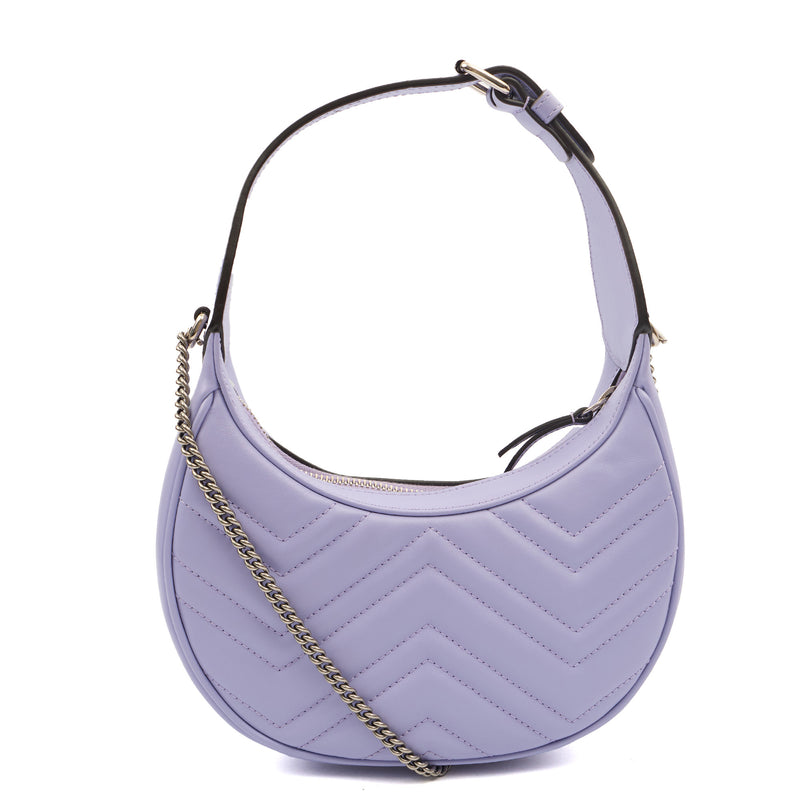 Picture of Gucci Top Handle Half Moon Hobo in Purple, Leather