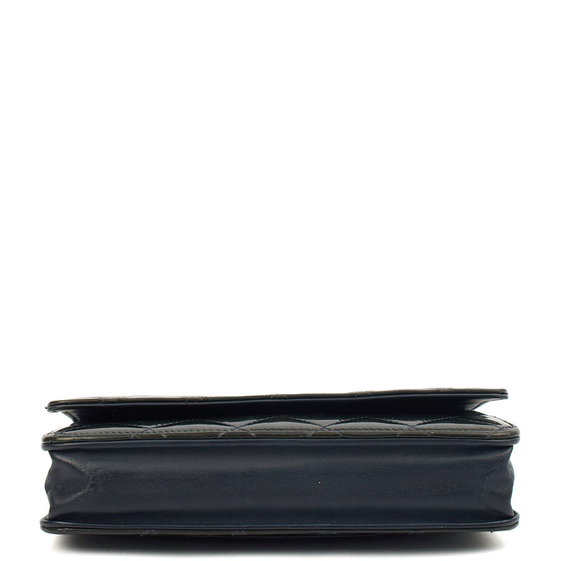 Picture of Chanel Cross Body Wallet on Chain in Blue, Patent Leather