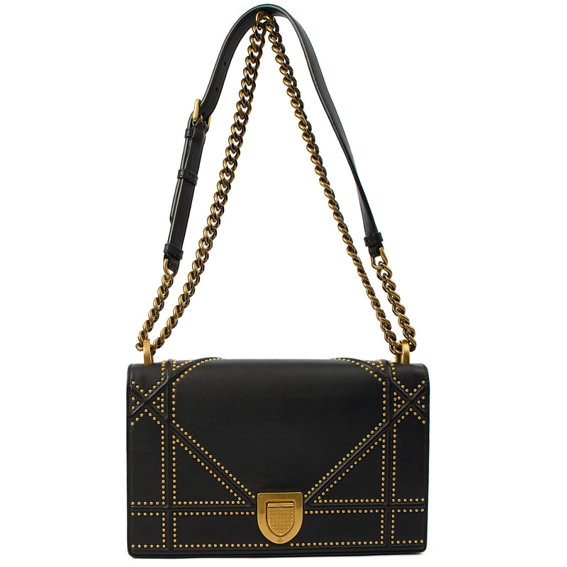 Picture of Christian Dior Cross Body Diorama - Medium in Black, Leather