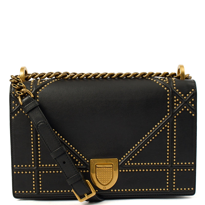 Picture of Christian Dior Cross Body Diorama - Medium in Black, Leather