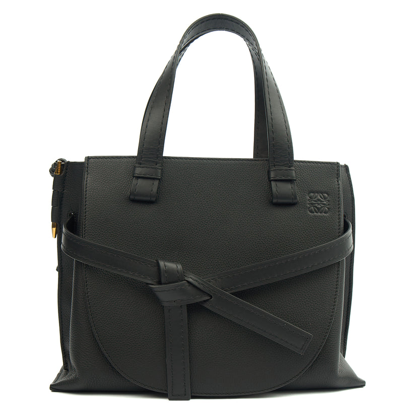 Picture of Loewe Tote Gate - Small in Black, Leather