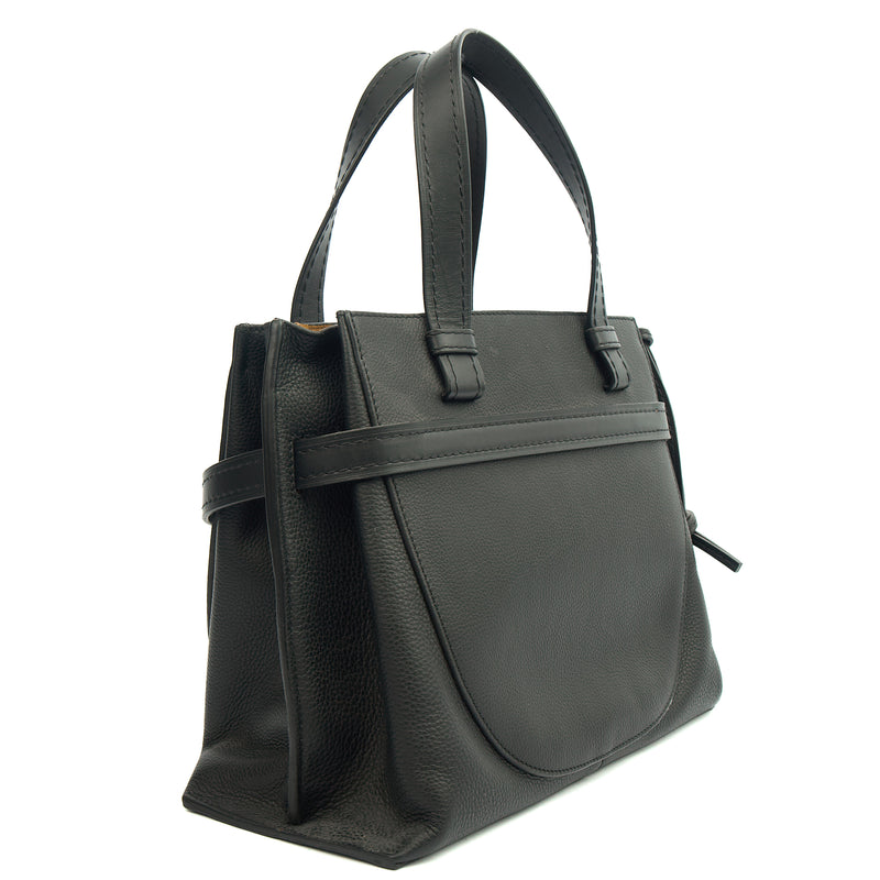 Picture of Loewe Tote Gate - Small in Black, Leather