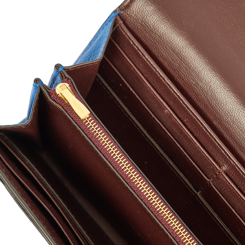 Picture of Mulberry Wallet Darley Wallet - Medium in Porcelain Blue, Calfskin Leather