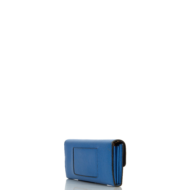 Picture of Mulberry Wallet Darley Wallet - Medium in Porcelain Blue, Calfskin Leather