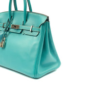 Picture of Hermes Tote Birkin 25 in Bleu Jean, Swift (Gulli35) Leather