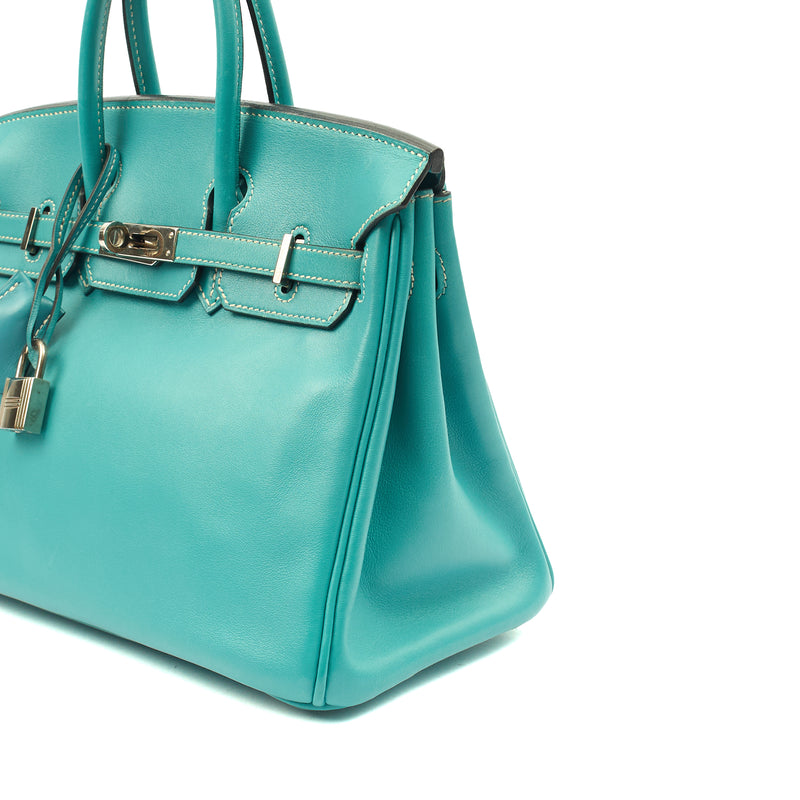 Picture of Hermes Tote Birkin 25 in Bleu Jean, Swift (Gulli35) Leather