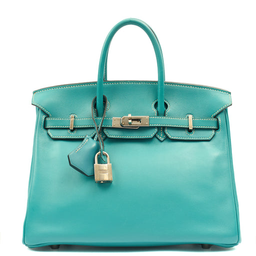 Picture of Hermes Tote Birkin 25 in Bleu Jean, Swift (Gulli35) Leather