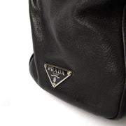 Picture of Prada Shoulder Bag Buckle Tote  in Black, Leather