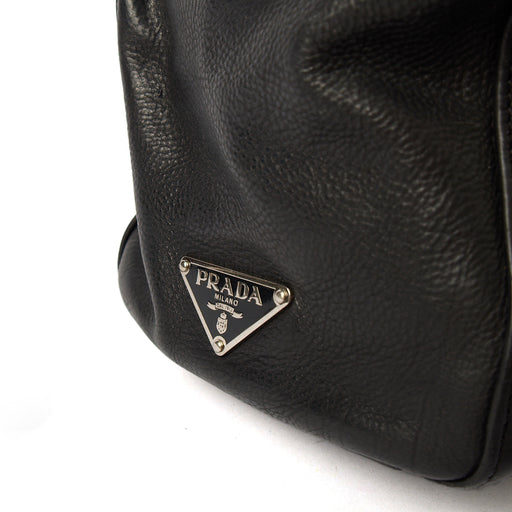 Picture of Prada Shoulder Bag Buckle Tote  in Black, Leather