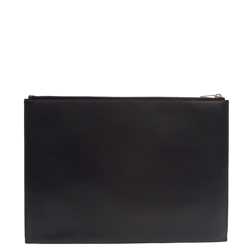 Picture of Saint Laurent Clutch Zipped Pouch in Blue, Calfskin Leather