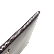 Picture of Saint Laurent Clutch Zipped Pouch in Blue, Calfskin Leather