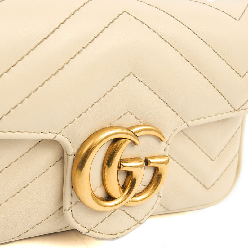 Picture of Gucci Cross Body Marmont Shoulder Flap Bag - Super Mini in Neutral, Leather