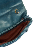 Picture of Miu Miu Cross Body Matelasse Crossbody in Blue, Leather