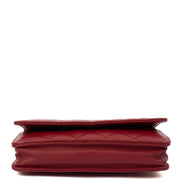 Picture of Chanel Cross Body Wallet on Chain in Red, Lambskin Leather