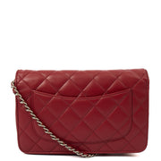 Picture of Chanel Cross Body Wallet on Chain in Red, Lambskin Leather